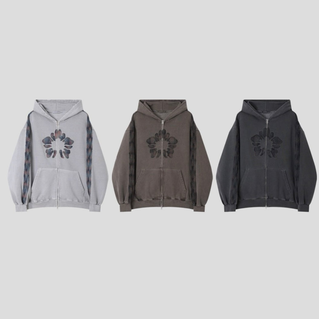 Unisex flower details jacket