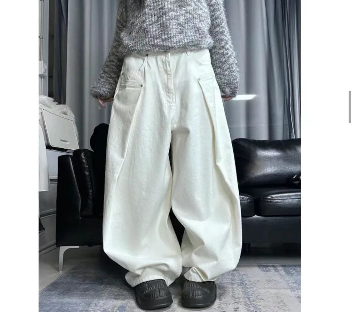 Unisex雙層袋闊褲