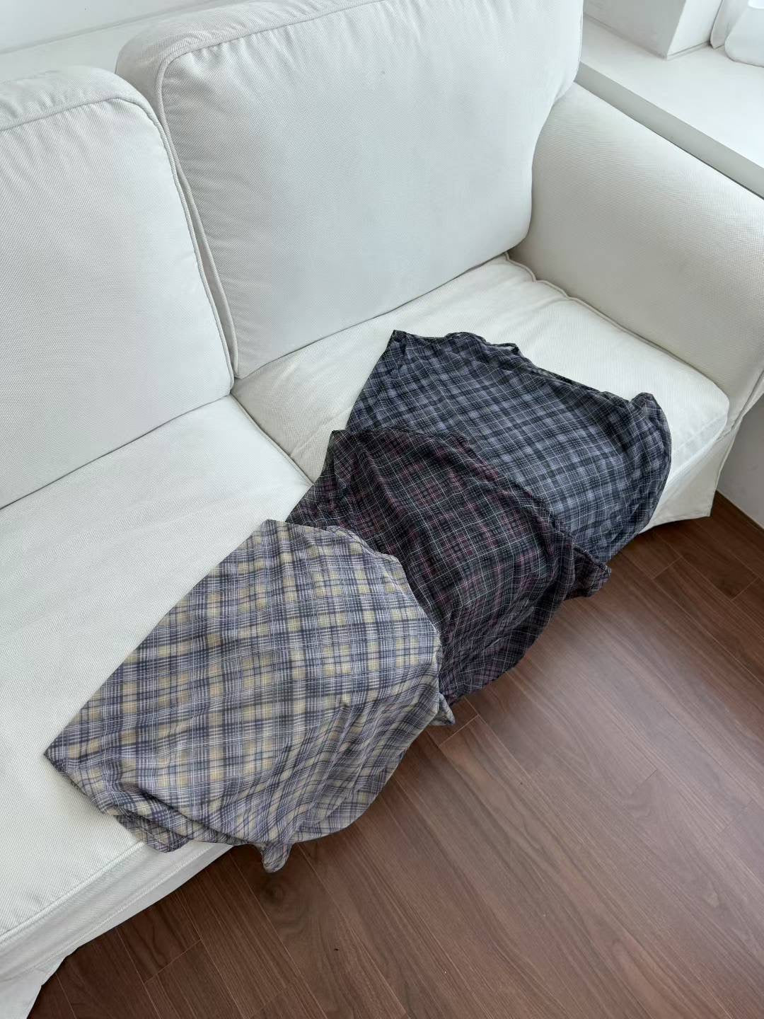 See through checked special top
