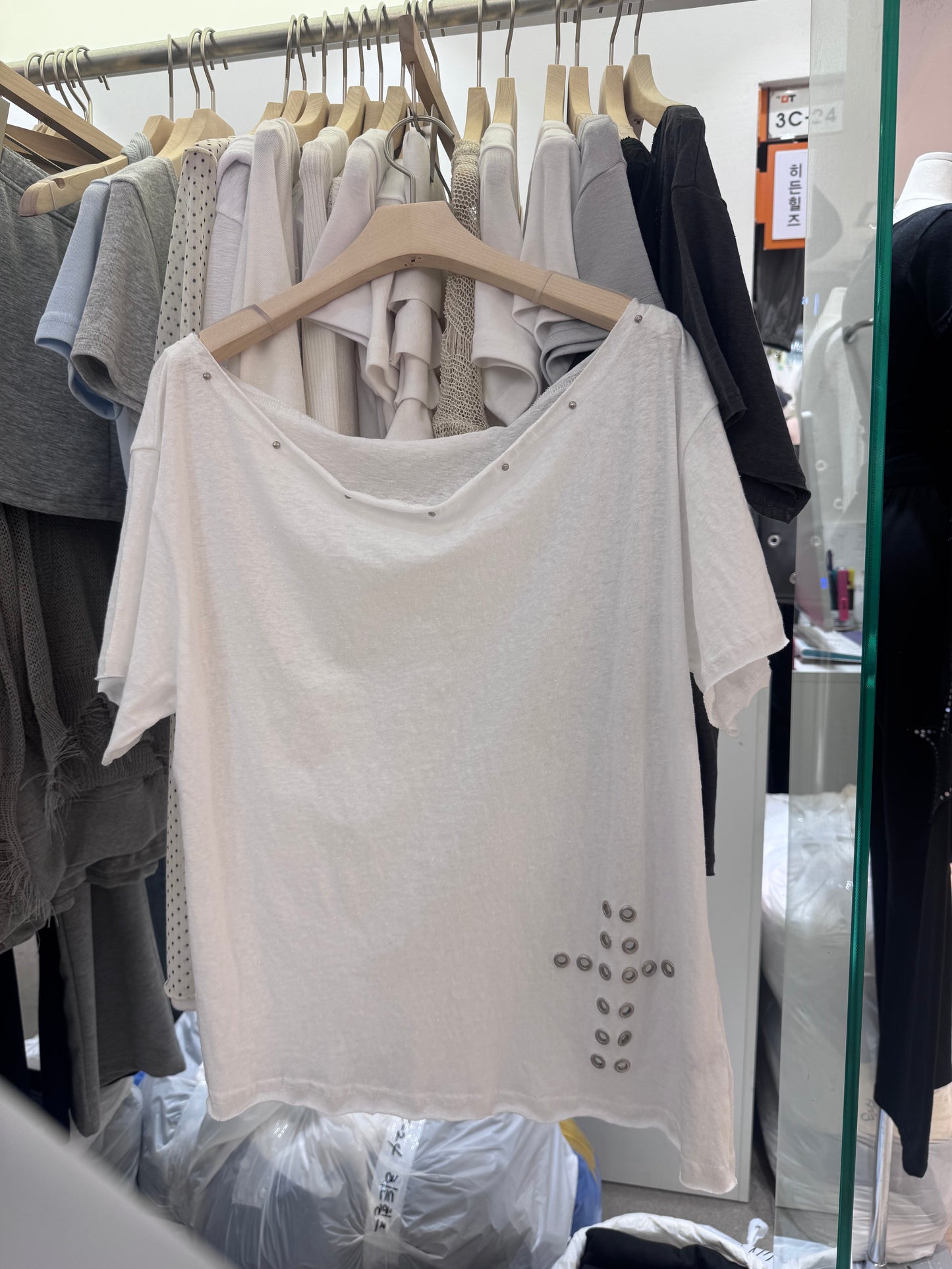 Off shoulder cross top