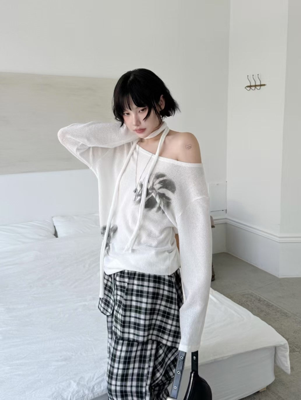 Flower scarf top
