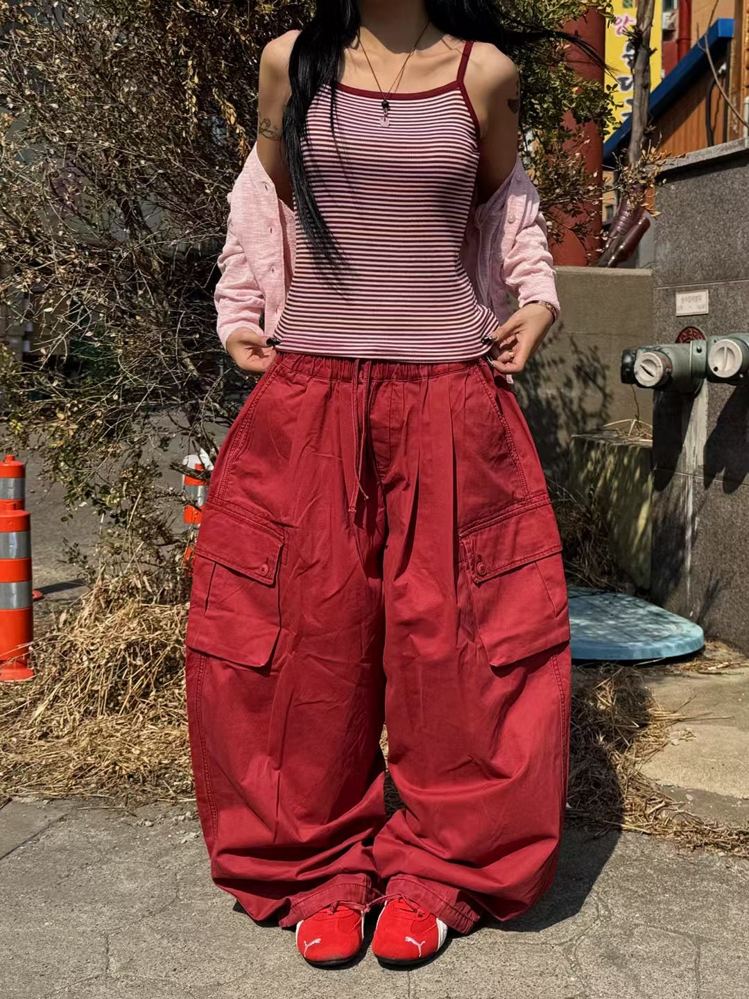 Unisex vintage leng pants