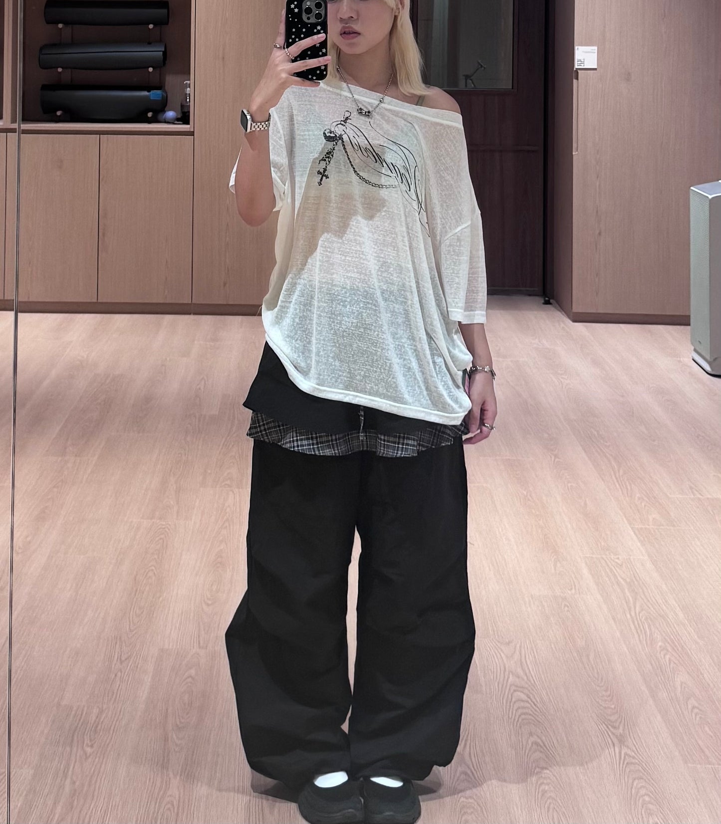 Oversized off shoulder tee