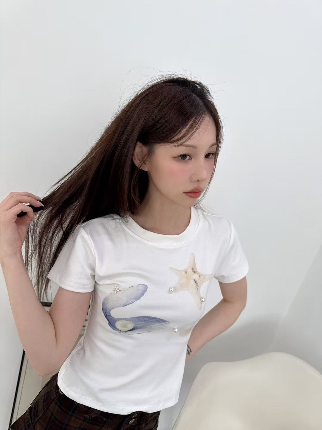 Sea star pearls tee