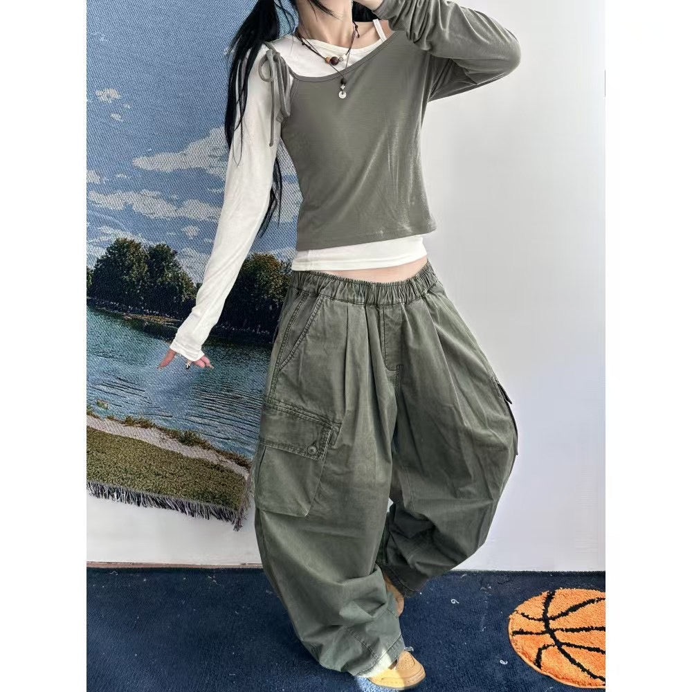 Unisex vintage leng pants