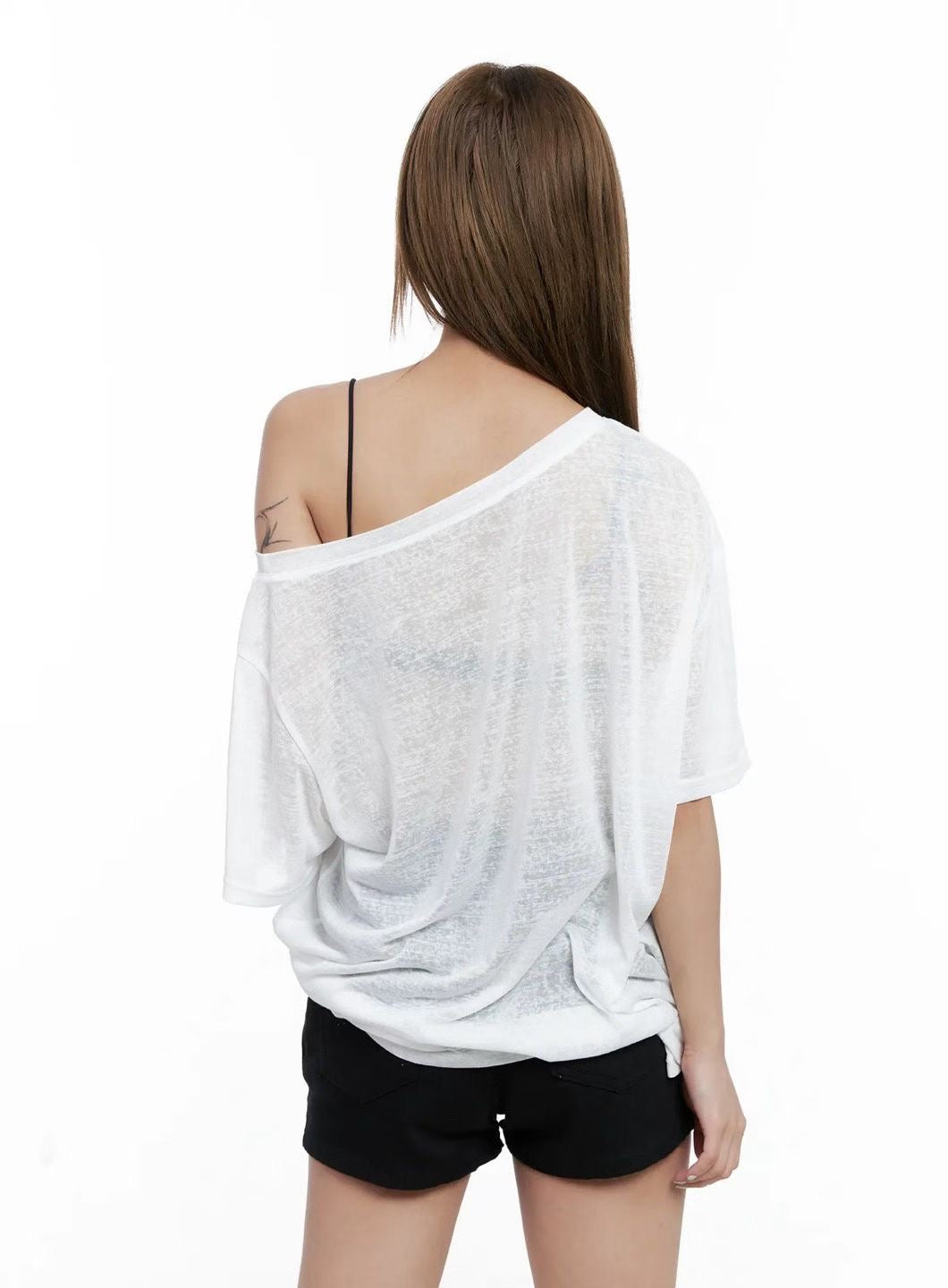 Oversized off shoulder tee