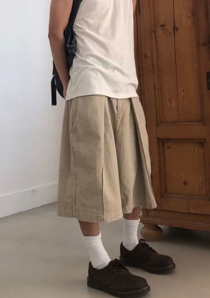 Unisex 拼布闊短褲