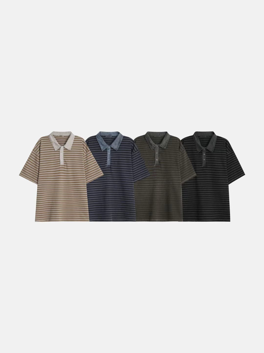 Unisex牛仔領polo top