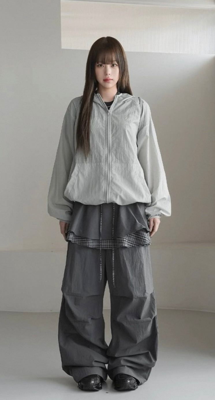 Special checked layer pants