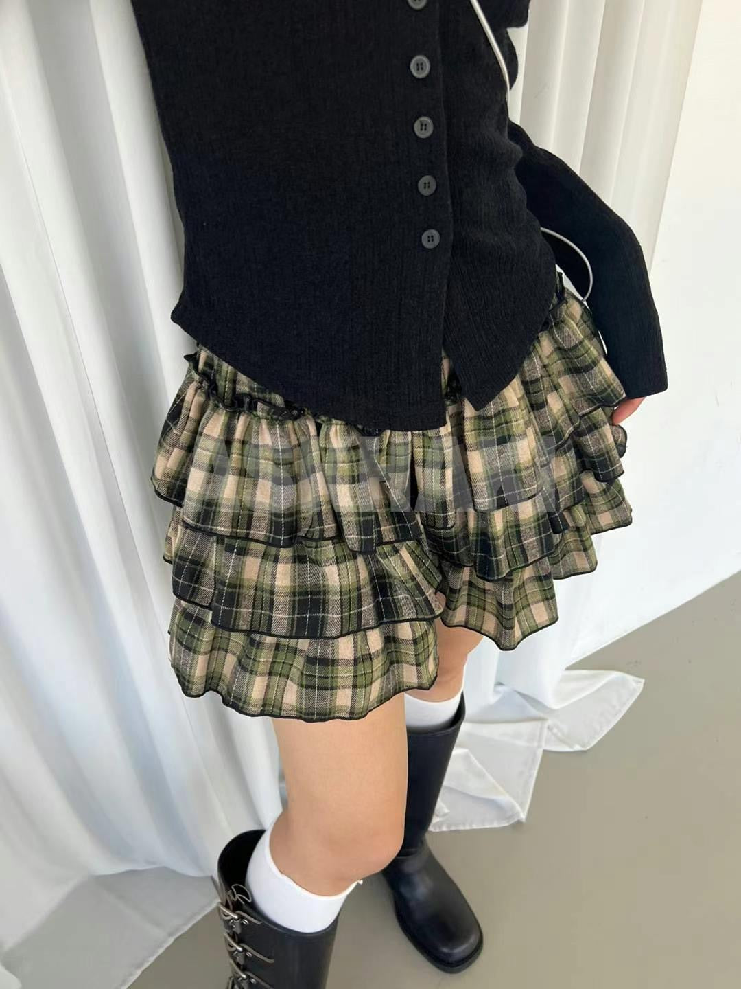 Checked cake sk (內有打底)