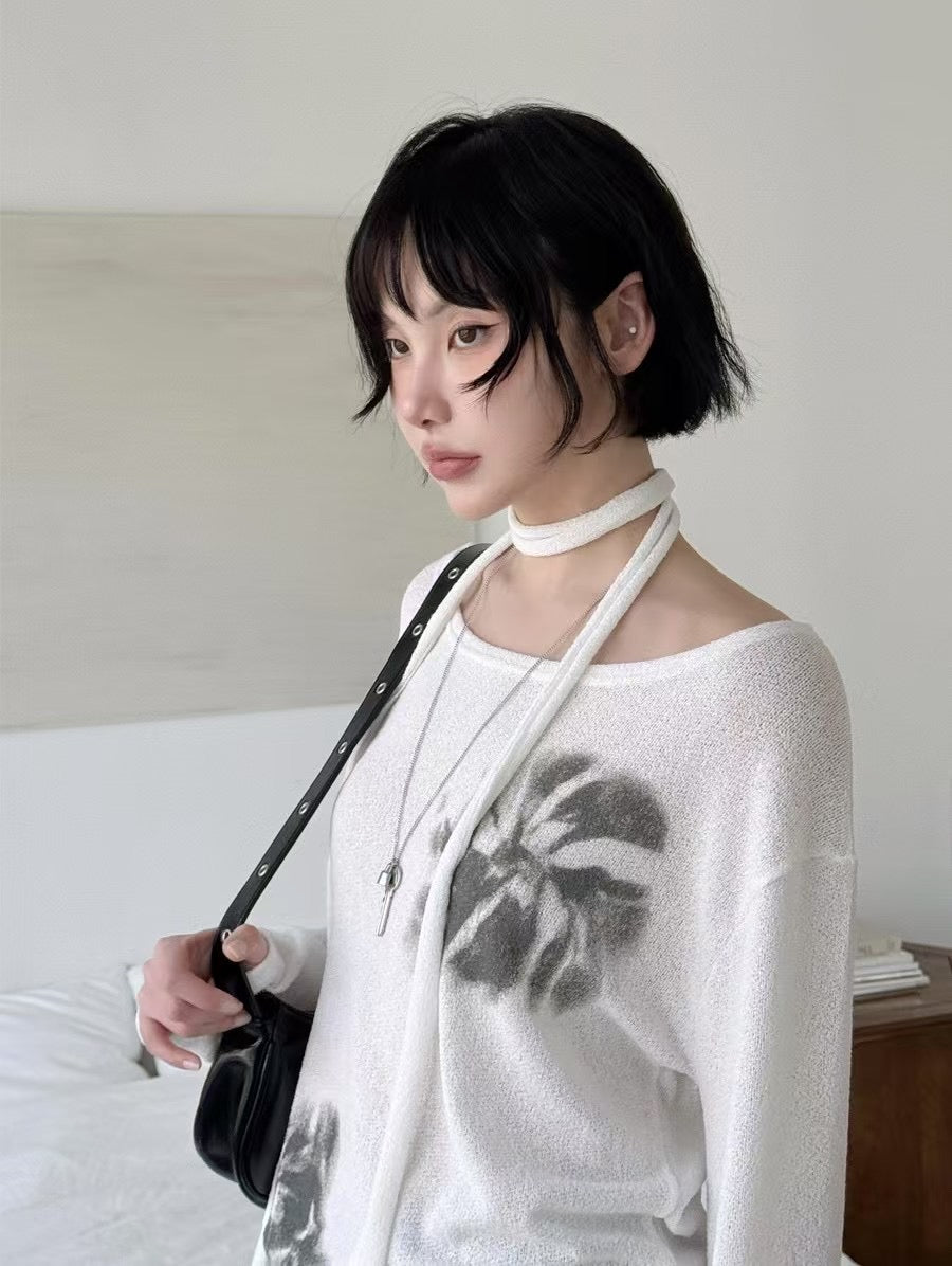 Flower scarf top