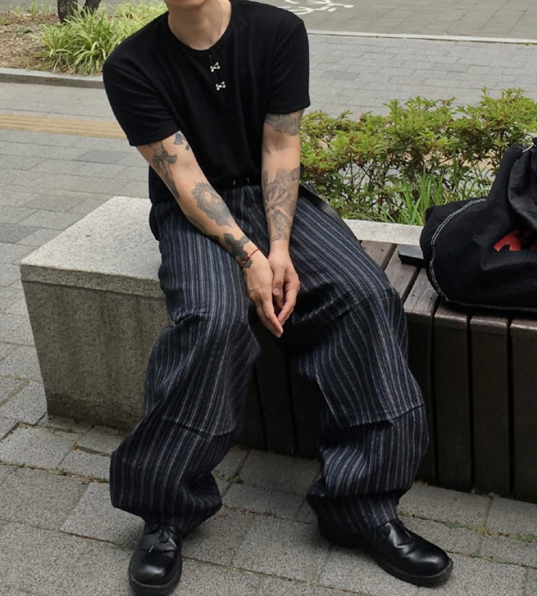 Unisex striped pants