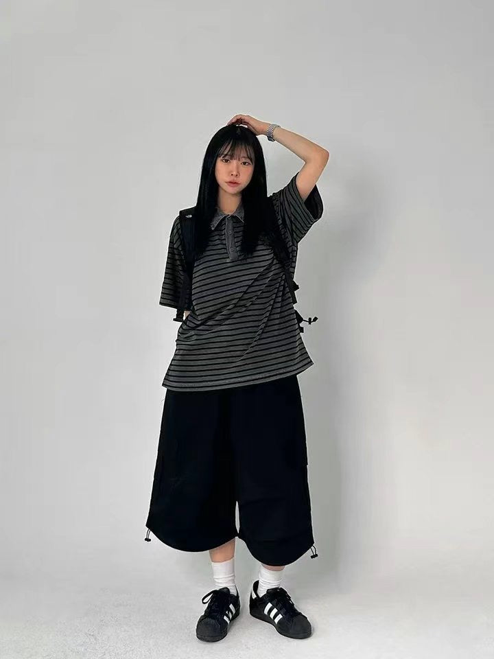 Unisex牛仔領polo top