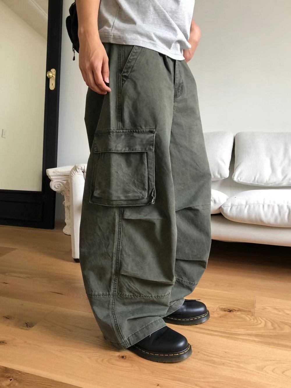 Unisex Special washed cargo pants