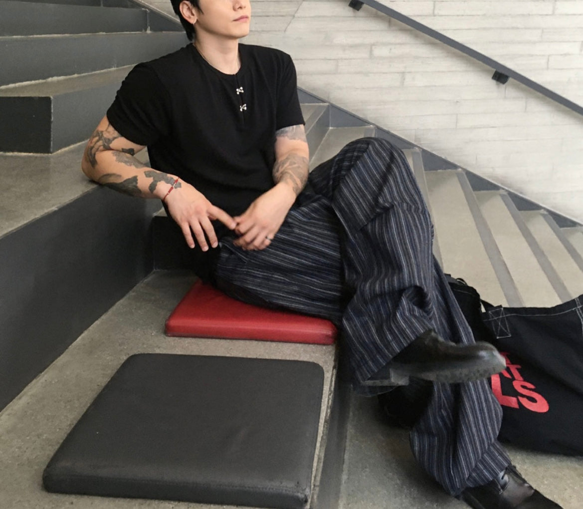 Unisex striped pants