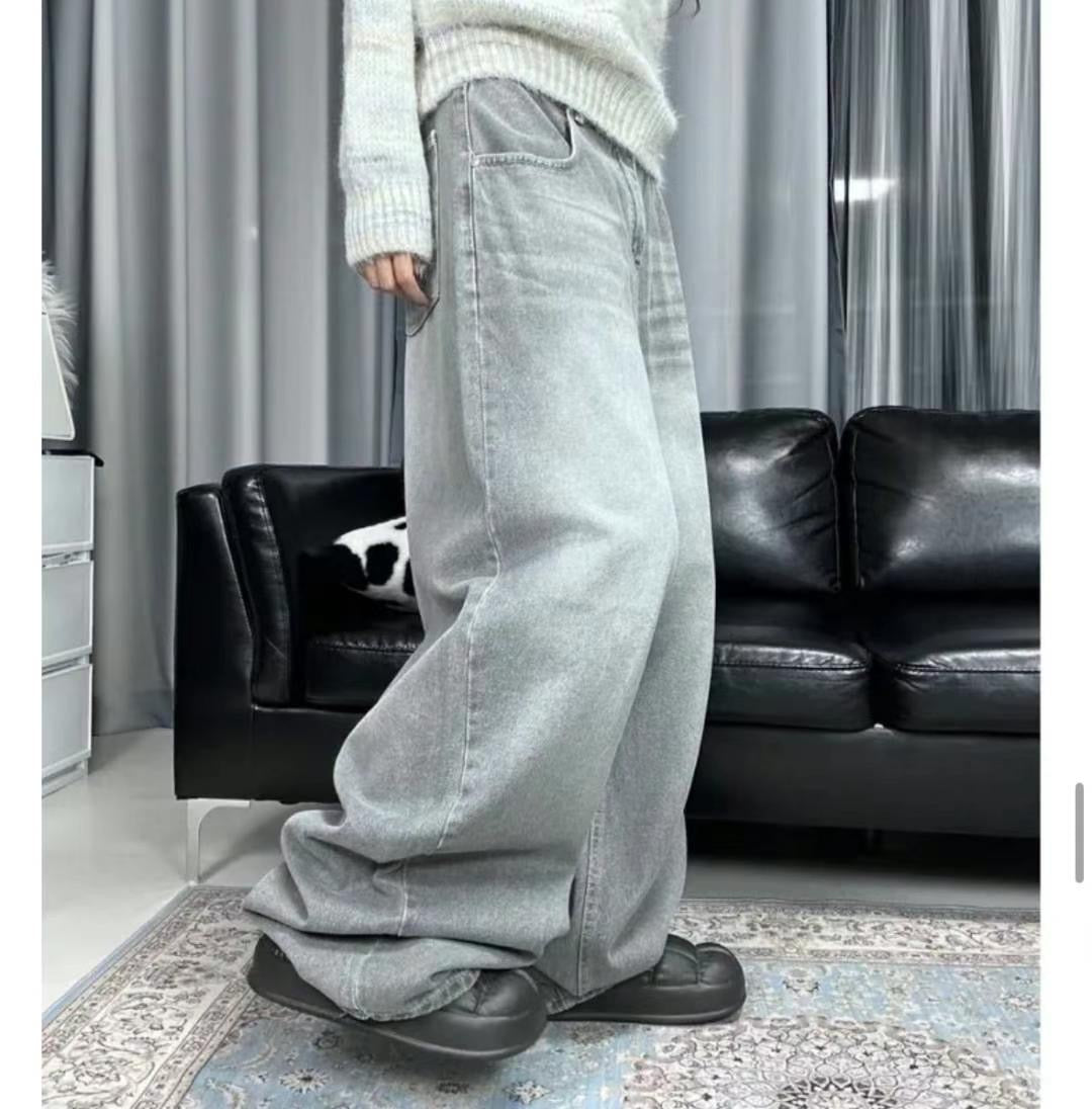 Unisex grey wide pants