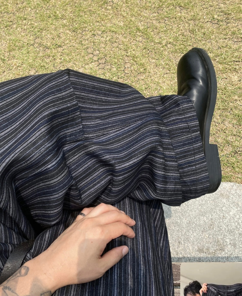 Unisex striped pants