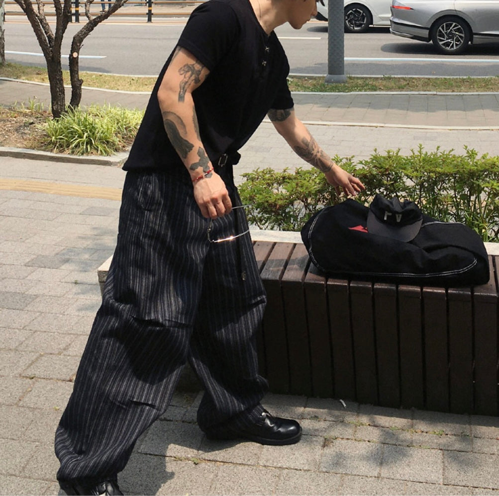 Unisex striped pants
