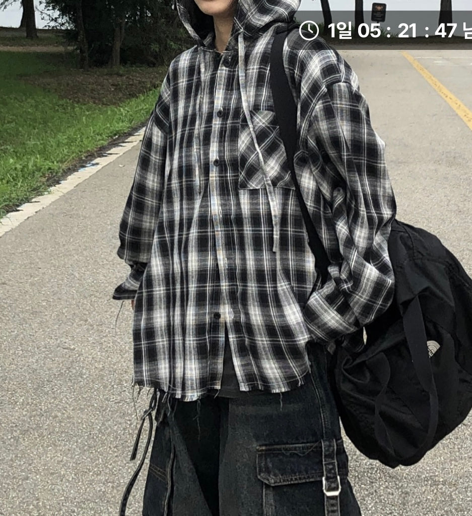 Unisex Spring checked shirt