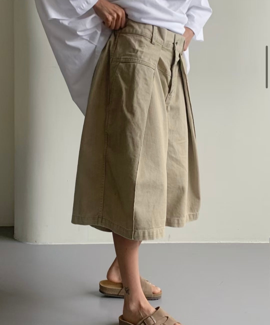 Unisex 拼布闊短褲
