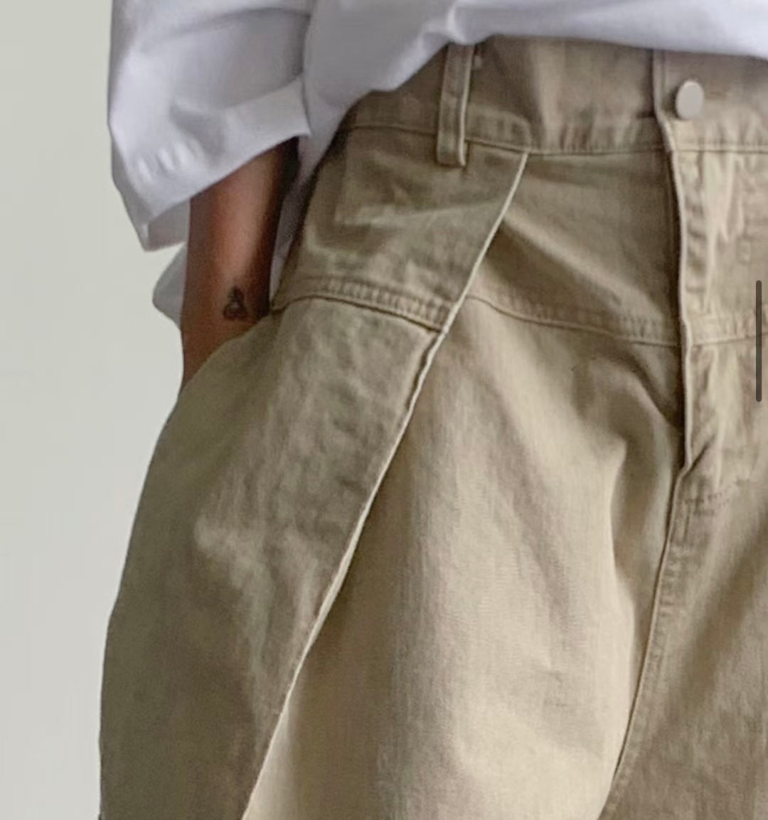 Unisex 拼布闊短褲