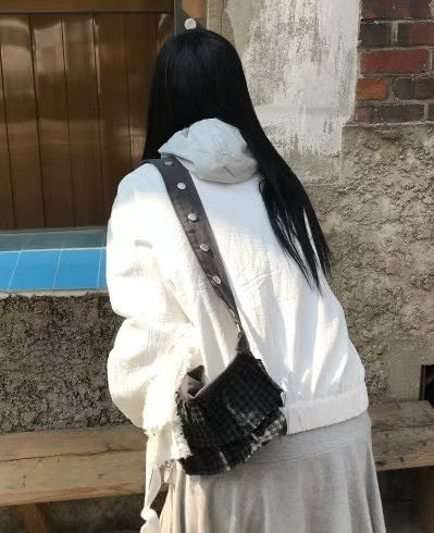 3 way checked belt bag