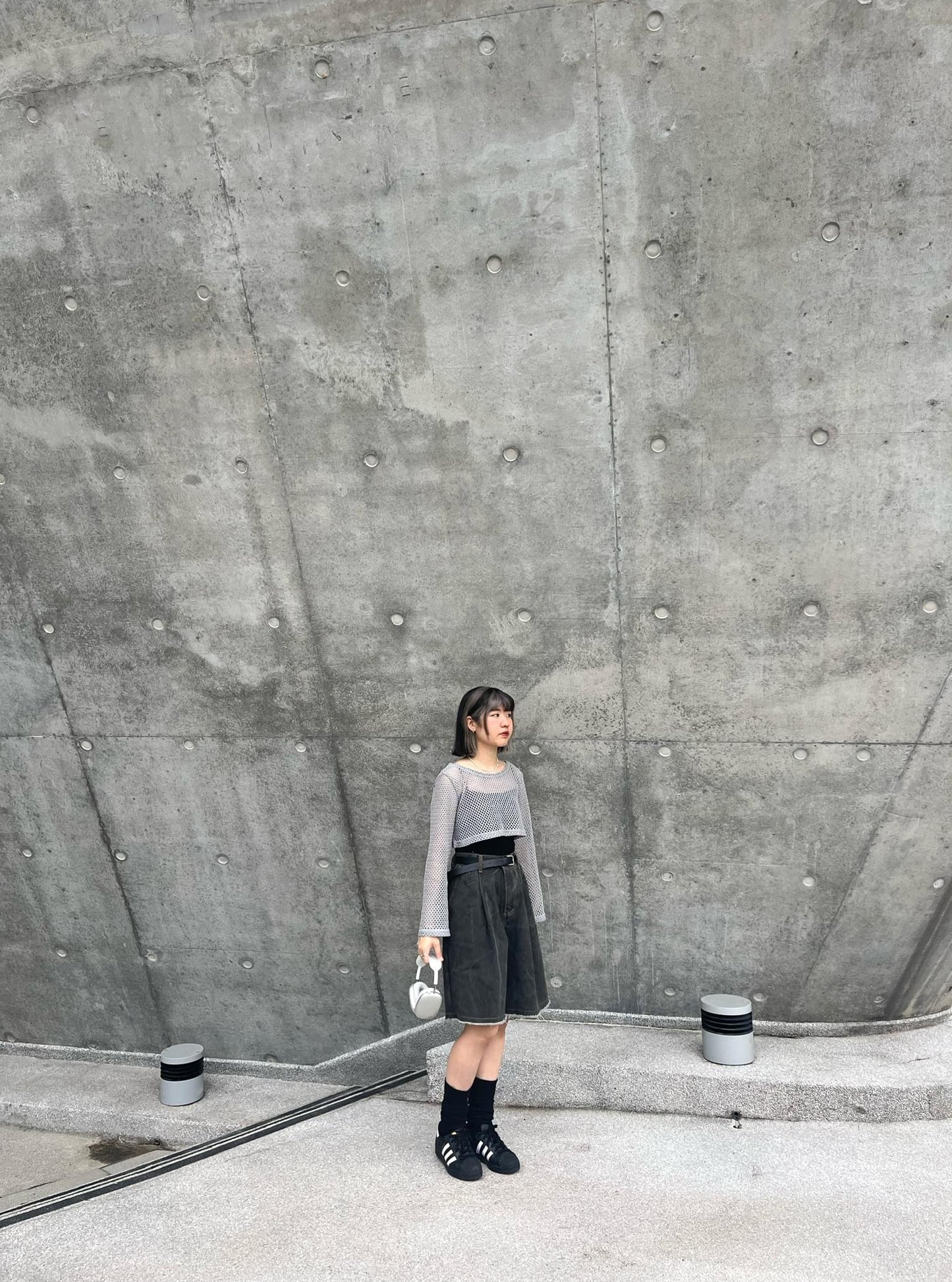 unisex 五分流蘇牛仔褲