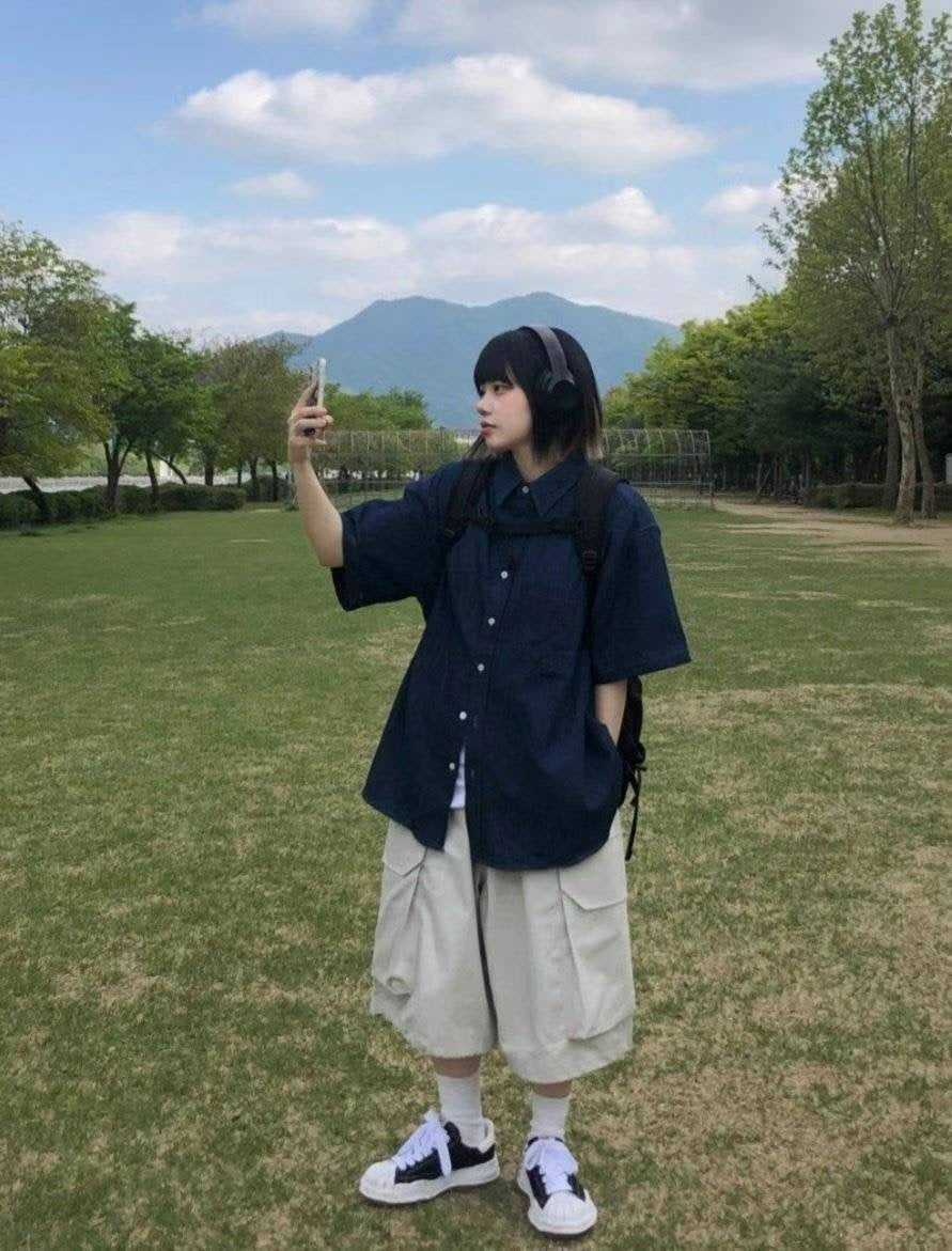 Unisex工裝5分短褲