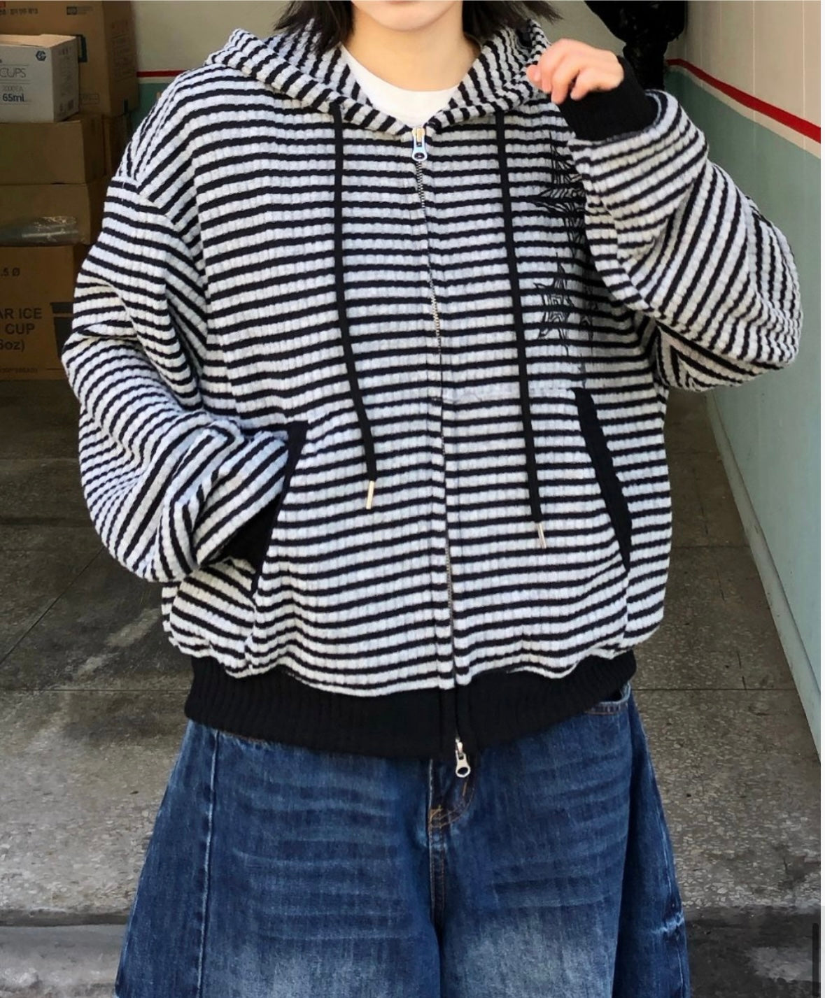 Unisex striped star jacket