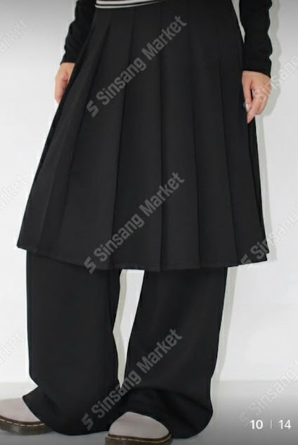 垂感棉質裙褲￼