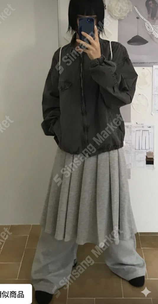 垂感棉質裙褲￼