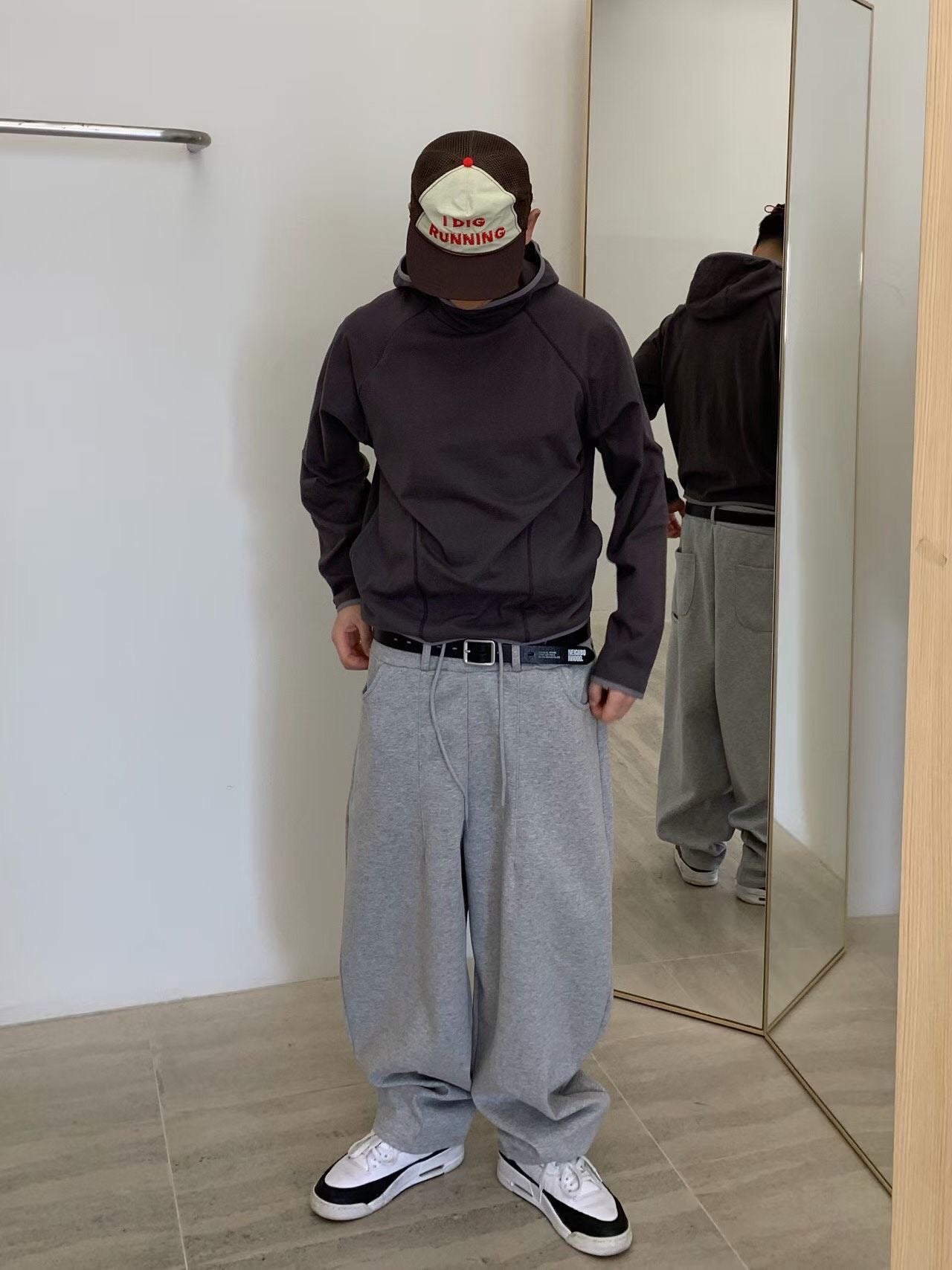 Unisex斜拉鍊hooded tee