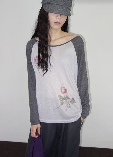 My pick 🌸 flower off shoulder tee