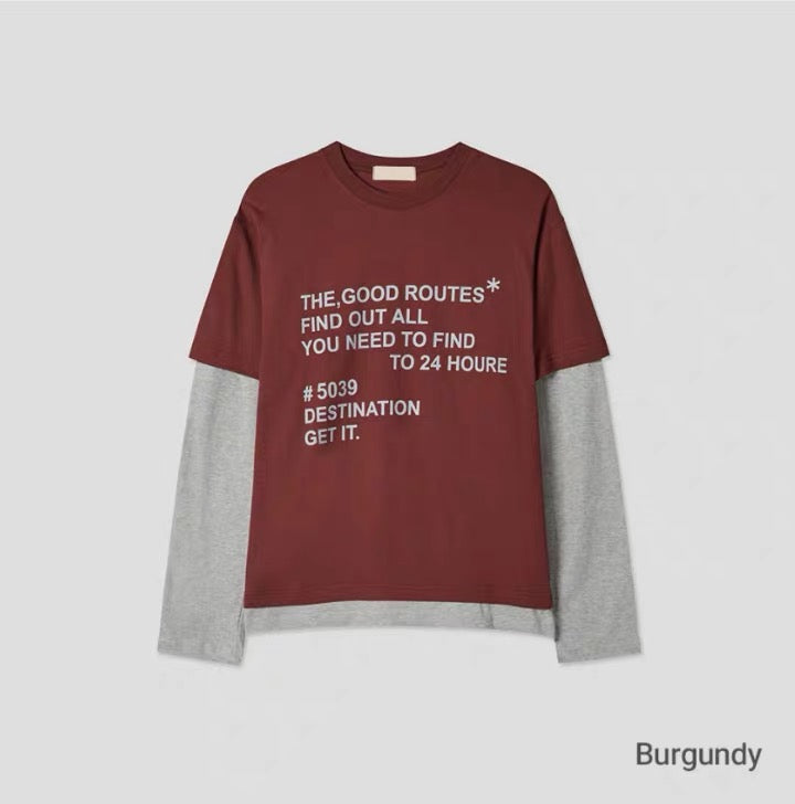Unisex layer word tee