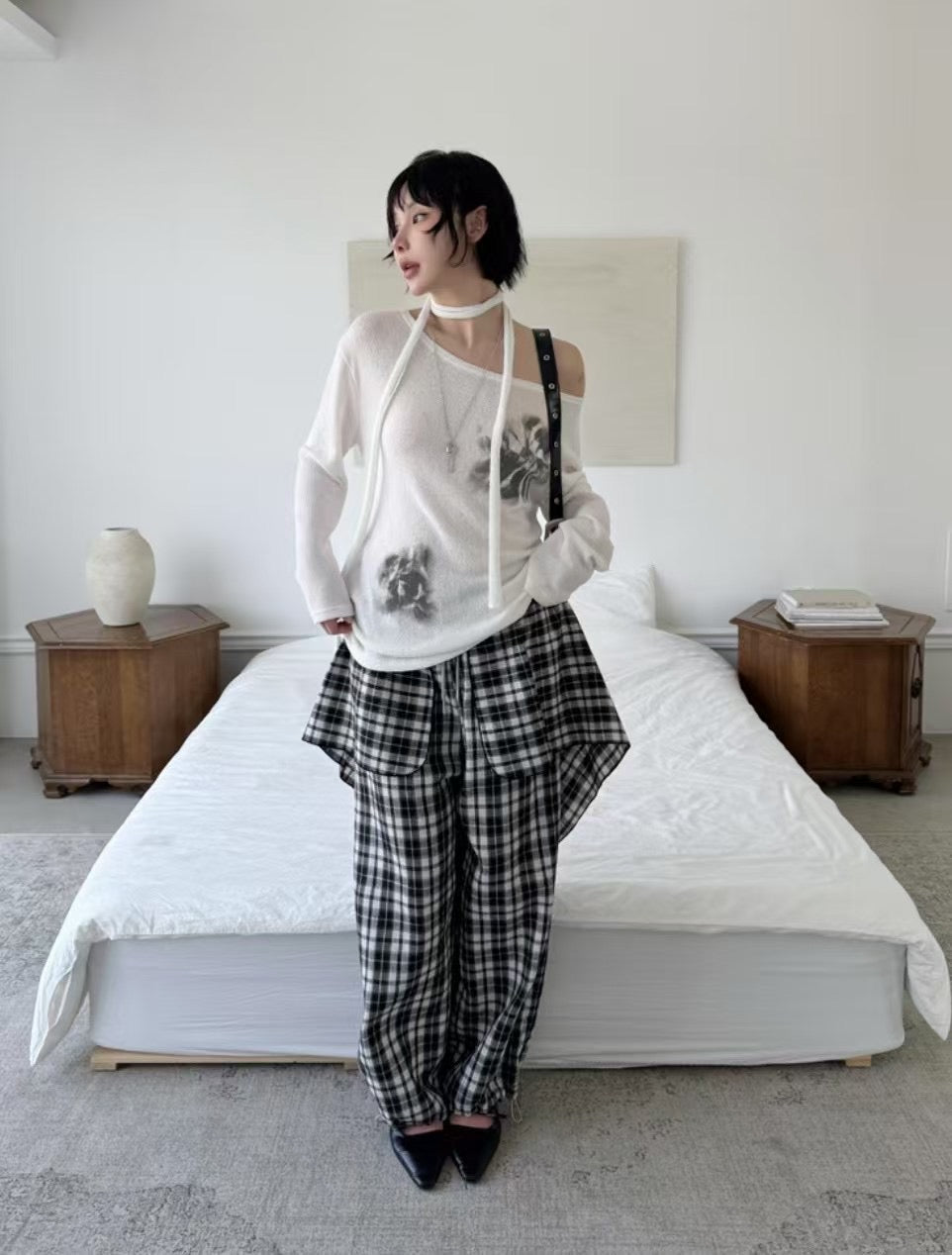 Flower scarf top