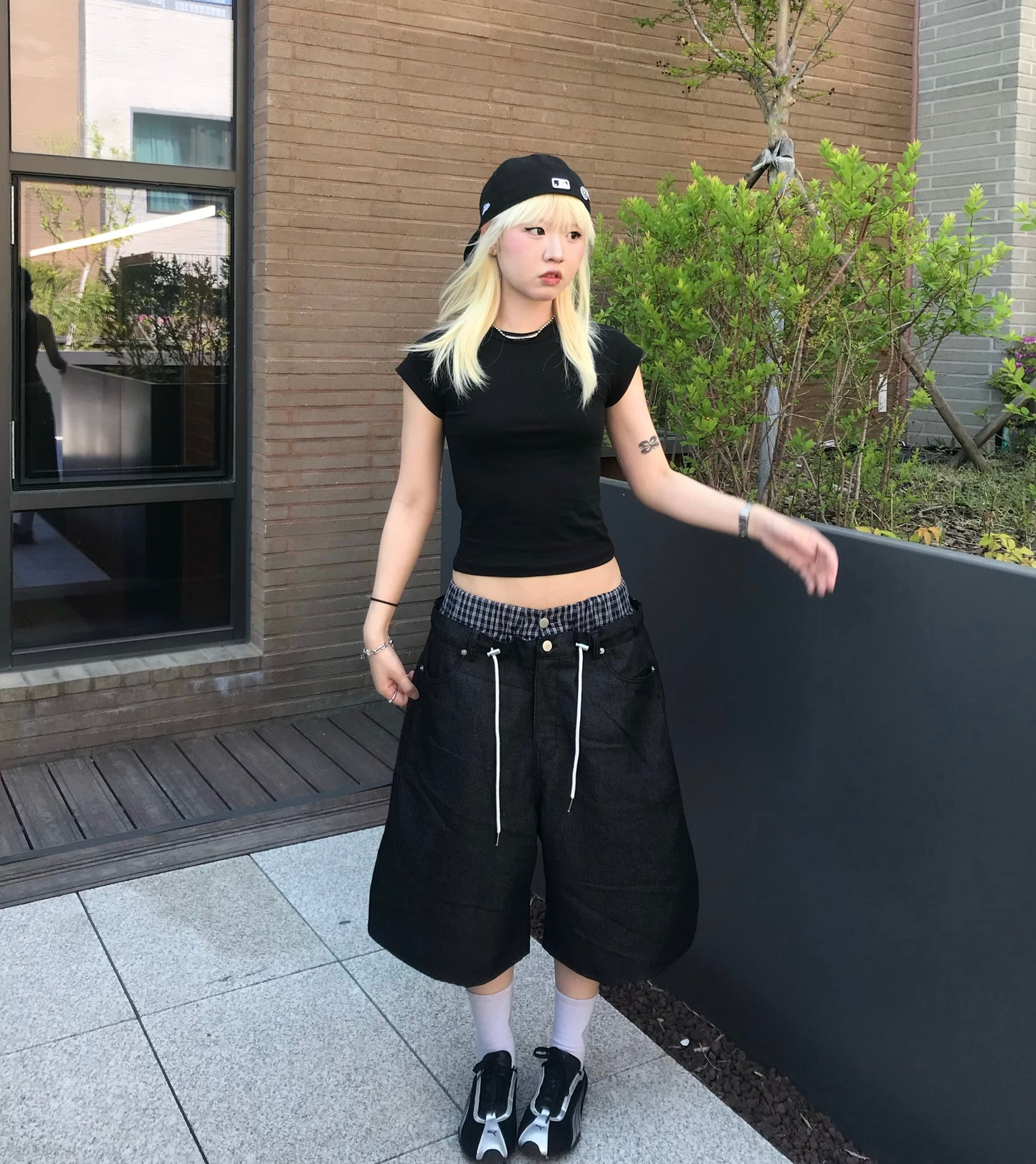 Unisex Checked layer shorts