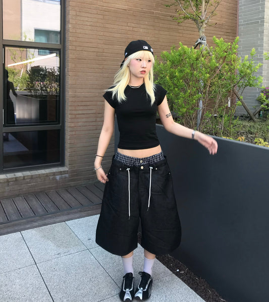 Unisex Checked layer shorts