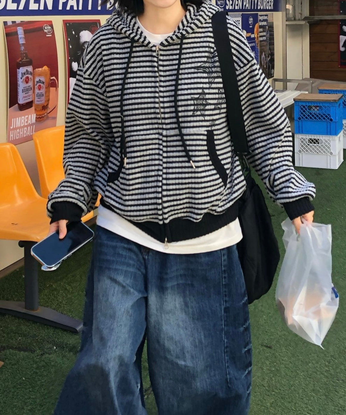 Unisex striped star jacket