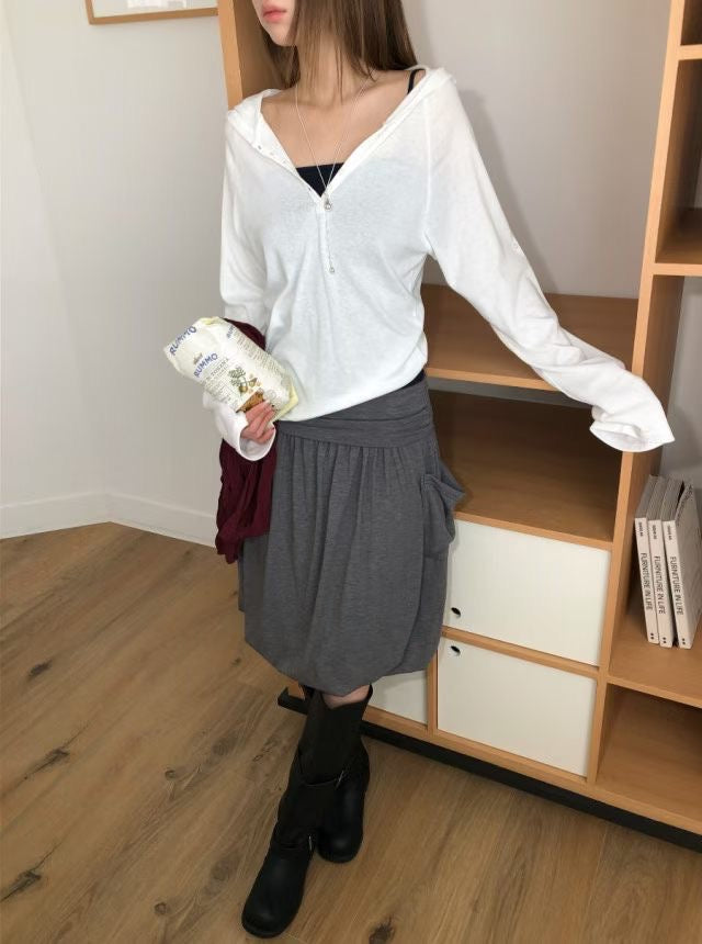 必入百搭泡泡中裙