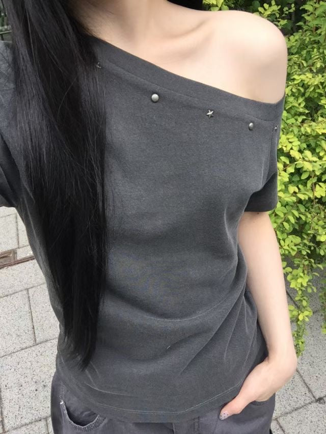 Off shoulder star top