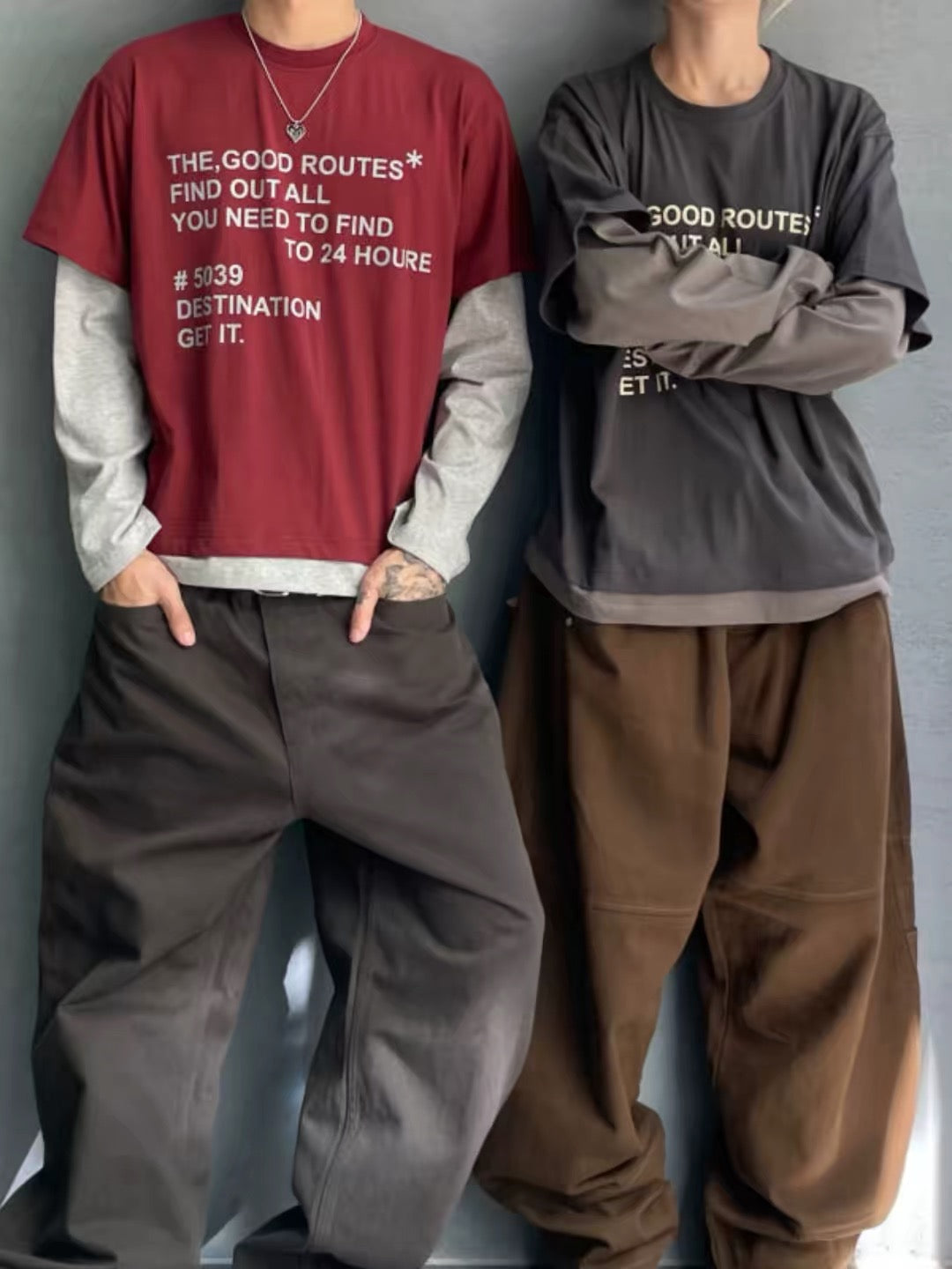 Unisex layer word tee