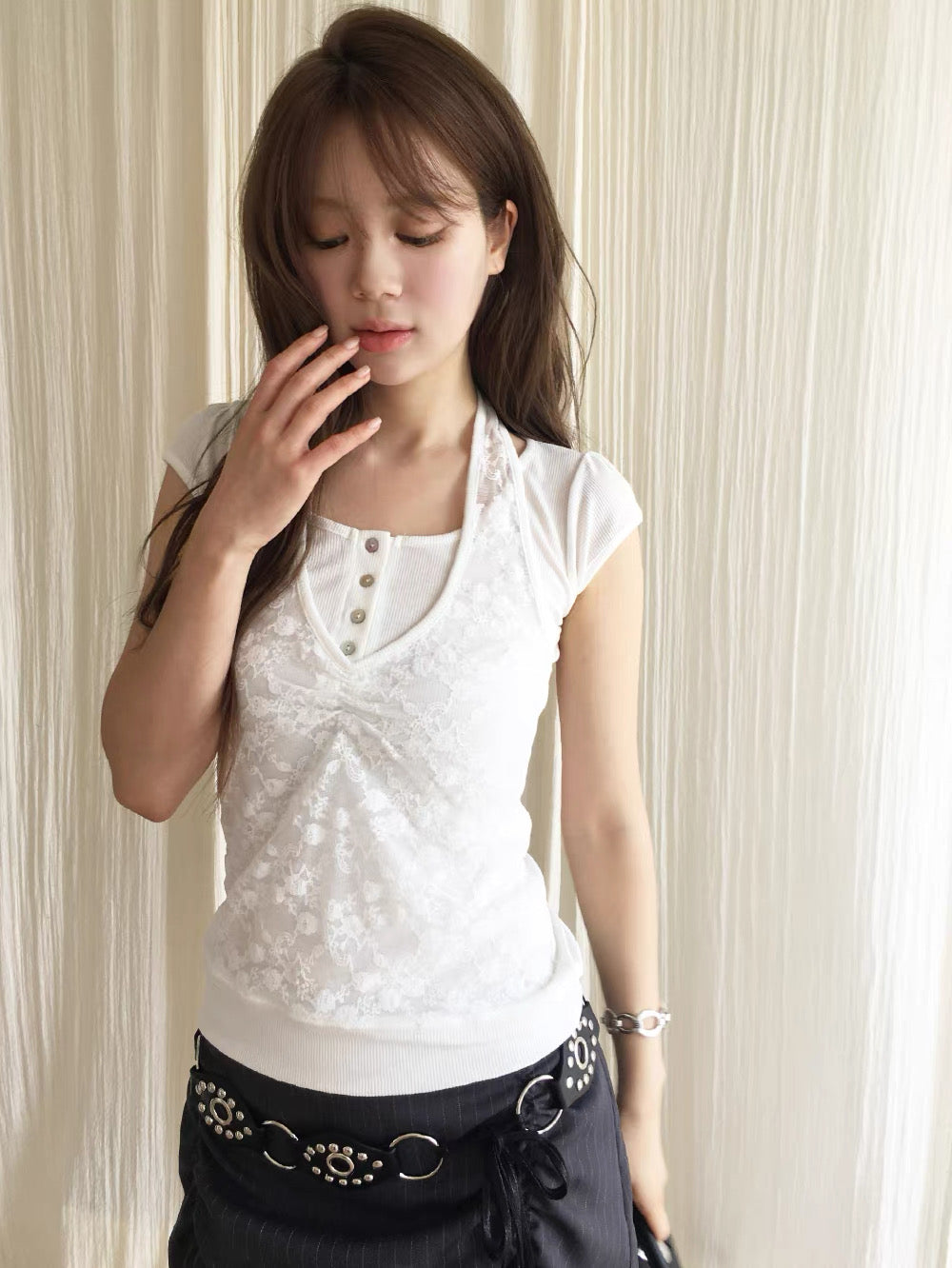 Must in Lace top set