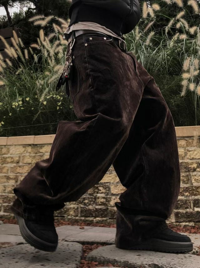 Unisex絲絨牛仔褲￼