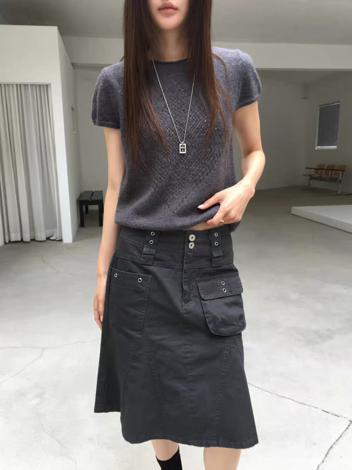 Must in!!! Perfect cargo mid skirt