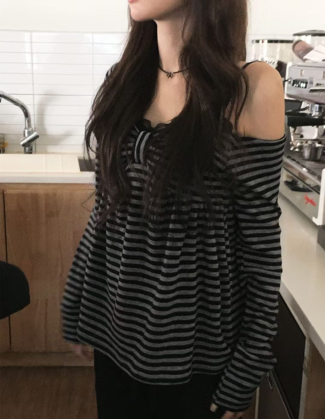 Ribbon off shoulder top