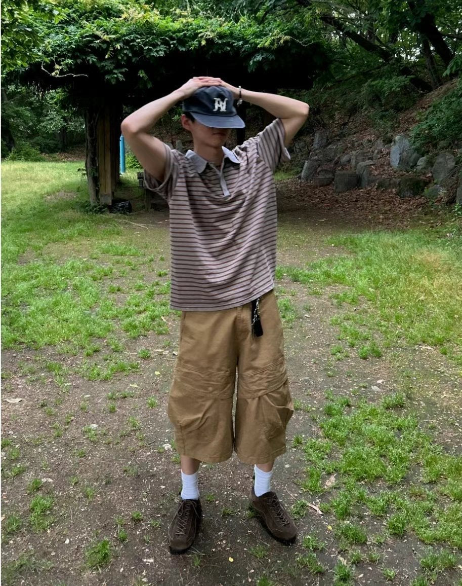 Unisex牛仔領polo top