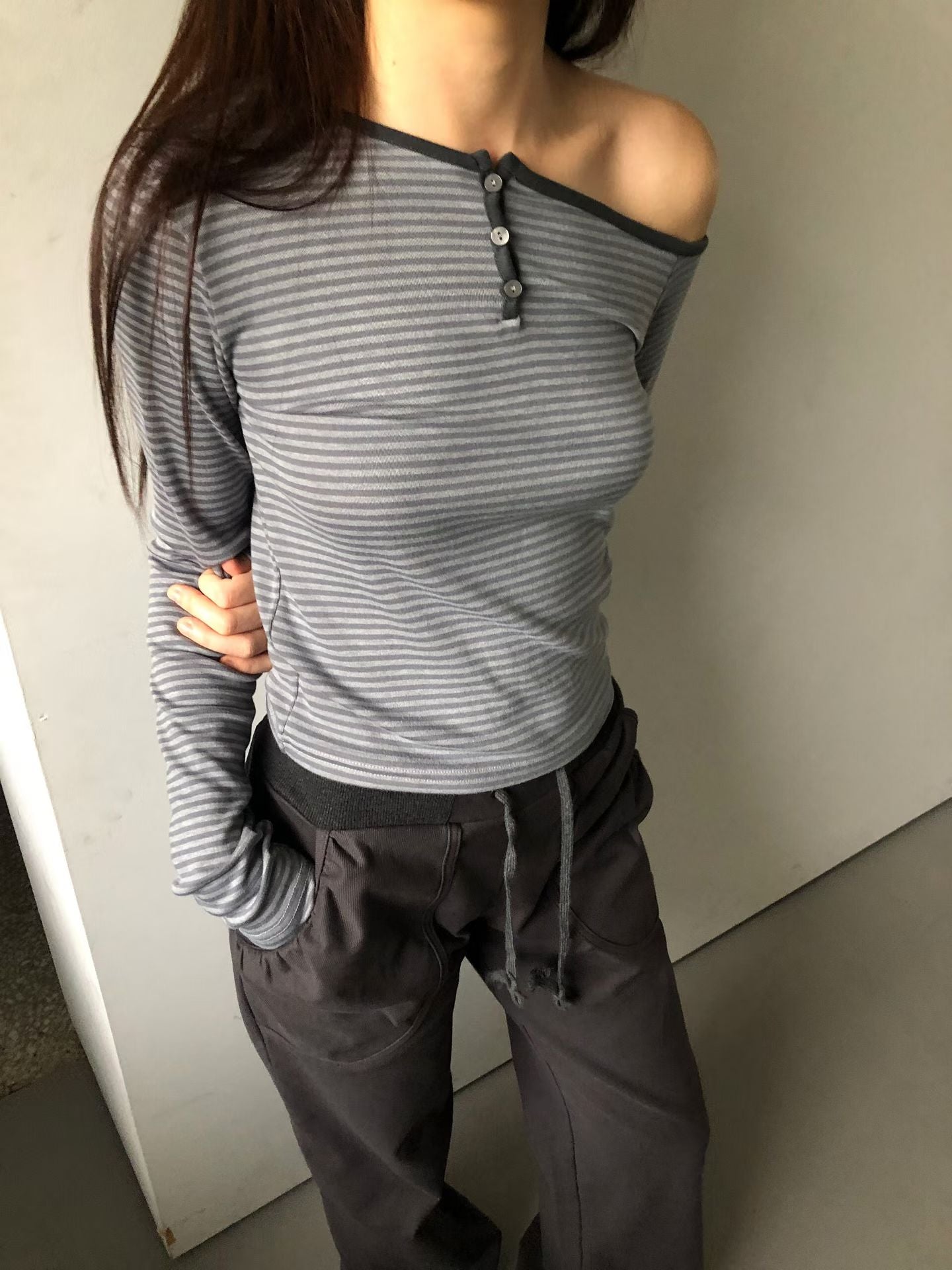 Striped Unregular tee