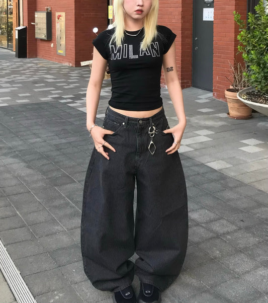 Unisex perfect striped pants