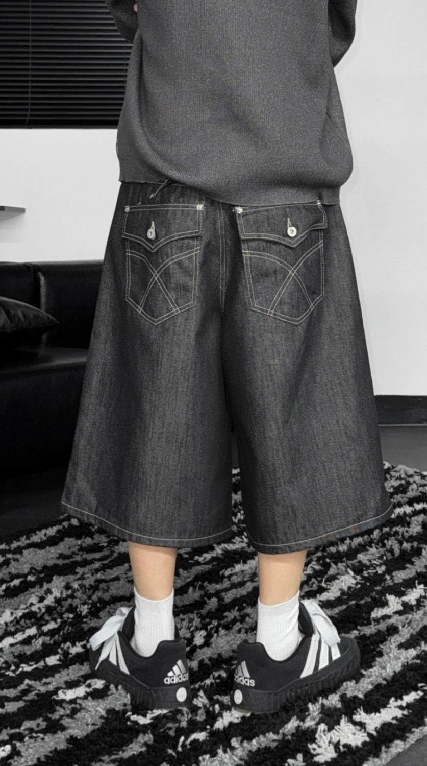 Unisex denim shorts