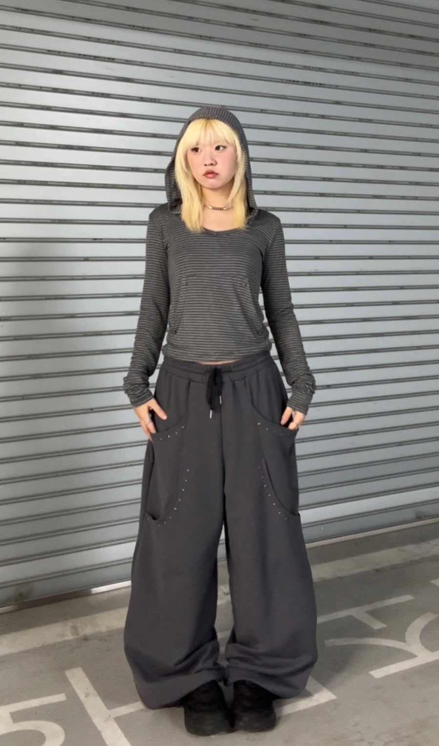 Cool pin cotton pants